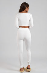 Nova Square Neck Co-Ord Set - White