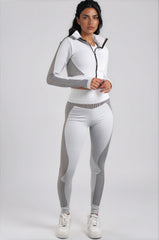 Amiya 3-Piece Activewear Gym Set - Grey