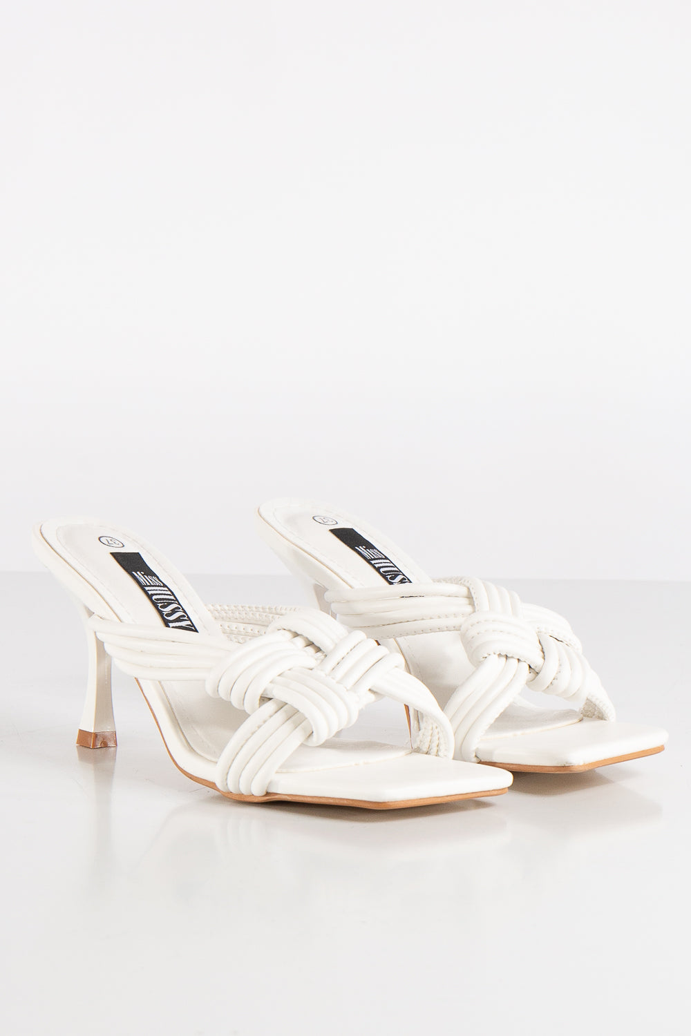 Joni Multi Joni Multi Strap Heel Mules – White – Miss Hussy
