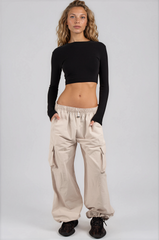 Della Utility Combat Trousers – Beige