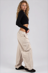 Della Utility Combat Trousers – Beige