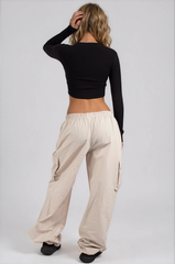 Della Utility Combat Trousers – Beige