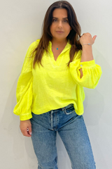 Emmie Yellow Cheesecloth Shirt Blouse