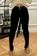Zoya Black Split High Waist Leggings