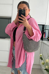 Camille Black Diamantes Shoulder Bag