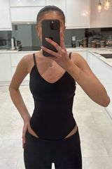 Black Shapewear Waist Trainer Bodysuit