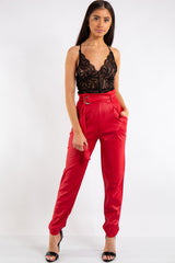 Kendra Black Lace Cross Back Bodysuit