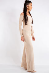 Sabrina Stone Off Shoulder Bardot Jumpsuit