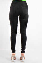 Kyla Black Denim Distressed Jeans