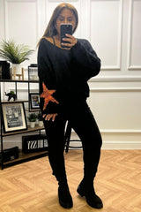 Vida Black Star Luxury Knit Jumper