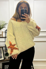 Vida Cream Star Luxury Knit Jumper