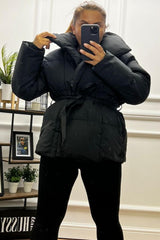 Talya Black Quilted Padded Puffer Jacket