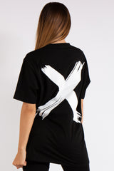 Miah Black X Slogan Oversized T-Shirt