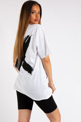 Miah White X Slogan Oversized T-Shirt