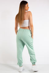 Tenley Mint Green Plain Jogger Pants