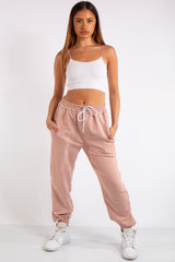 Tenley Pink Plain Jogger Pants