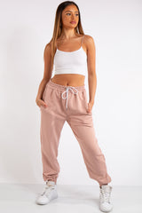 Tenley Pink Plain Jogger Pants