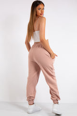Tenley Pink Plain Jogger Pants