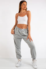 Tenley Grey Plain Jogger Pants