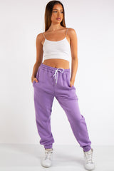 Tenley Lilac Purple Plain Jogger Pants