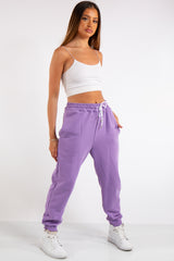 Tenley Lilac Purple Plain Jogger Pants