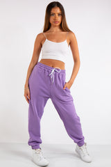 Tenley Lilac Purple Plain Jogger Pants