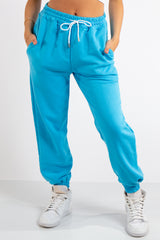 Tenley Electric Blue Plain Jogger Pants