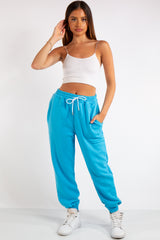 Tenley Electric Blue Plain Jogger Pants