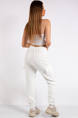 Louise White Cargo Jogger Bottoms