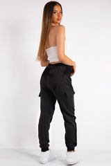 Louise Black Cargo Jogger Bottoms