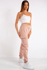 Louise Pink Cargo Jogger Bottoms