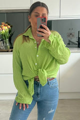 Dils Lime Green Cheesecloth Shirt
