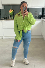 Dils Lime Green Cheesecloth Shirt