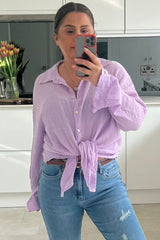 Dils Lilac Cheesecloth Shirt