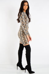 Delilah Snake Print Mini Skirt