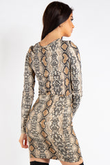 Delilah Snake Print Mini Skirt