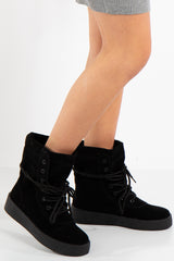 Kanye Black High Top FlatForm Trainers