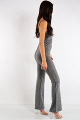 Savannah Silver Metallic Jumpsuit