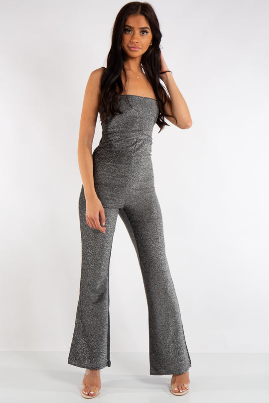 Savannah Silver Metallic Jumpsuit