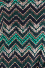 Victoria Green Zig Zag Viscose Loungewear