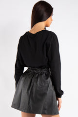 Caroline Black Diamond sequin Love Sweatshirt Jumper 