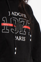 Nora Black JAdore Slogan Hoodie