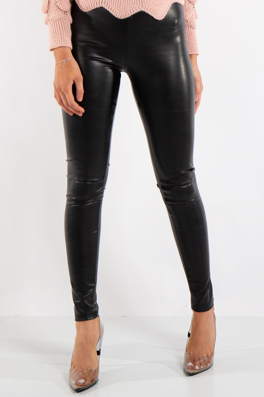 Maci Black Luxury PU Leggings