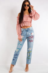 Jemma Rose Gold Circle Straight Brow Bar Sunglasses