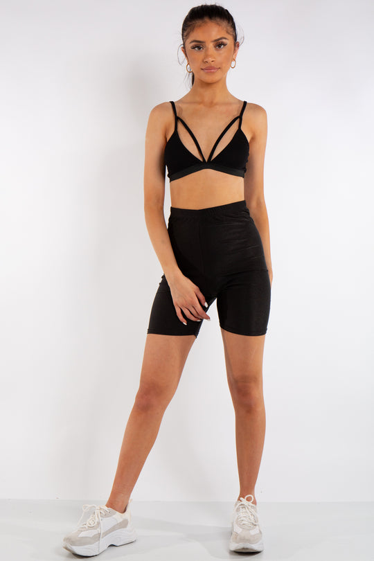 Slinky Cycling Shorts in Black - Margaret