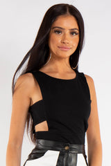Black Cut Out Bodysuit