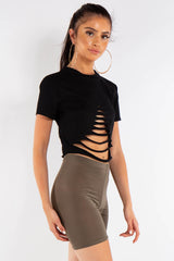 Super Slinky Shinny Khaki Cycle Shorts