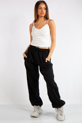 Brylee Black Basic Oversized Joggers