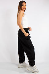 Brylee Black Basic Oversized Joggers