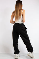 Brylee Black Basic Oversized Joggers
